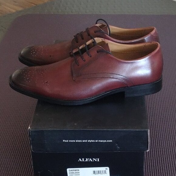 Alfani Men's Darwing Lace Up Leather NWB - Picture 6 of 15